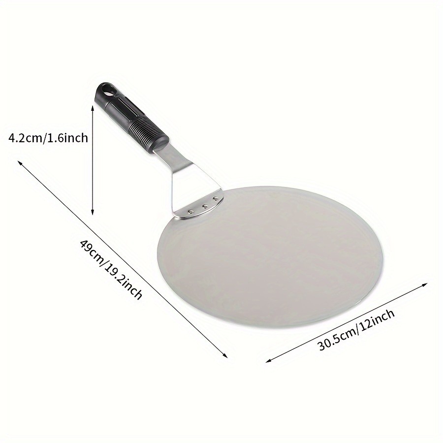 WIEZ Stainless Steel Pizza Spatula  30.5cm Non-Stick Cake Lifter with Anti-Scald Handle for Professional Baking