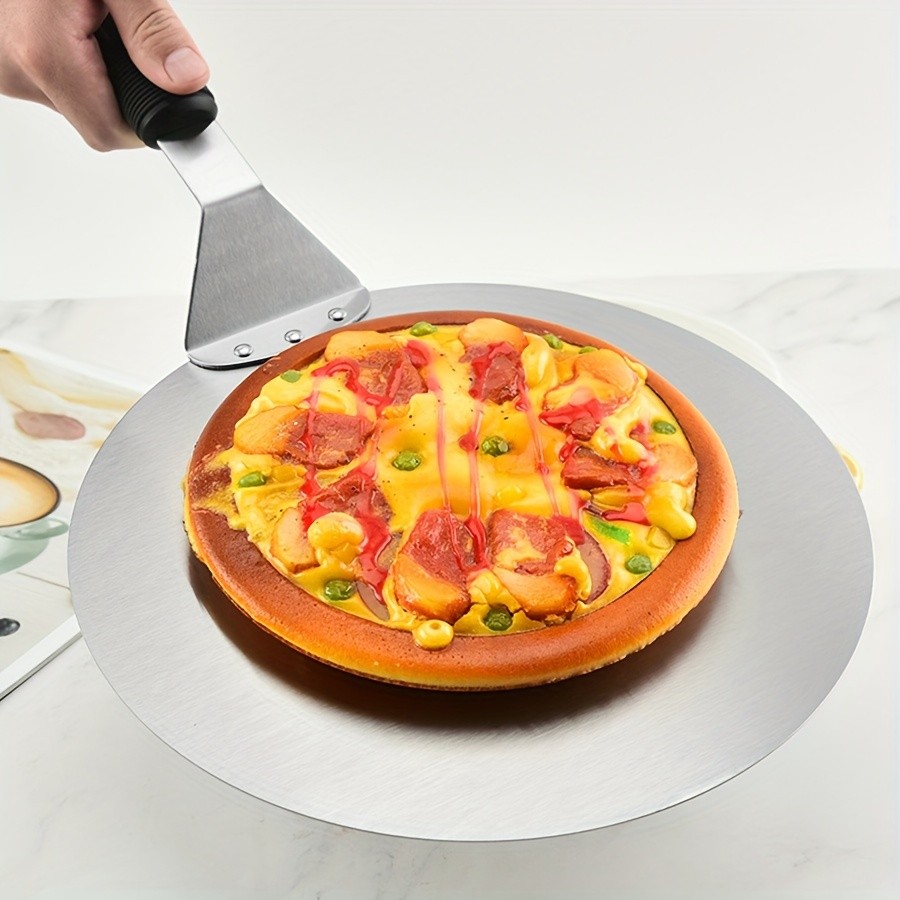 WIEZ Stainless Steel Pizza Spatula  30.5cm Non-Stick Cake Lifter with Anti-Scald Handle for Professional Baking
