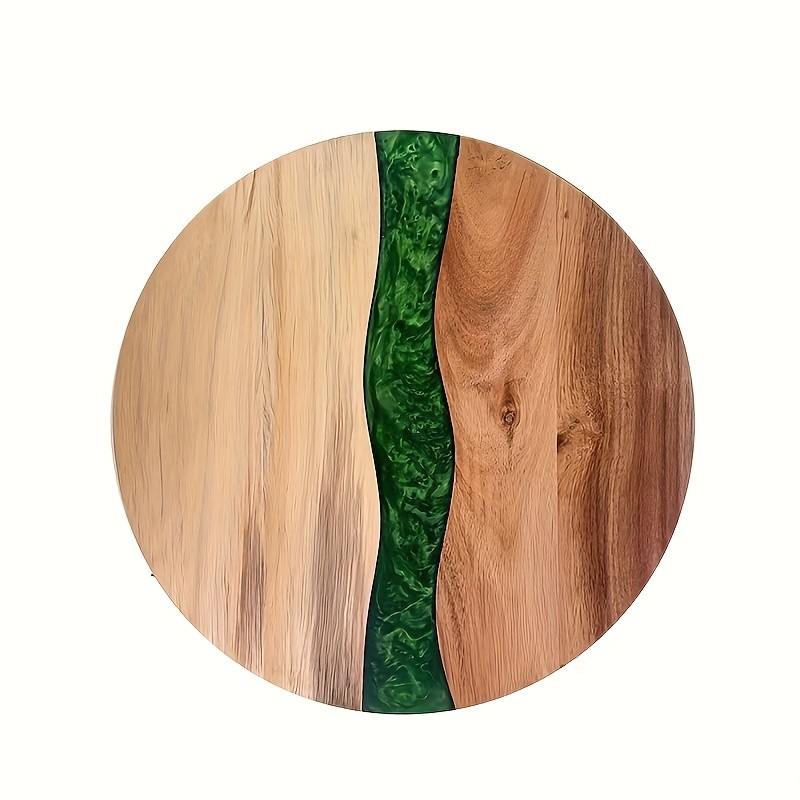 WIEZ Acacia Wood Round Cutting Board  Natural Food-Safe Serving & Grilling Tray for Home and Restaurant Use