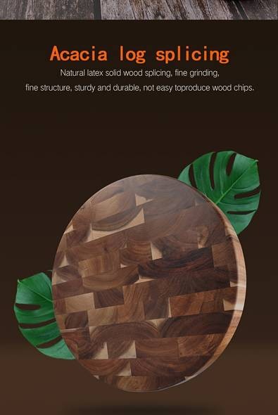 WIEZ Acacia Wood Cutting Board  Double-Sided for Raw & Cooked Foods