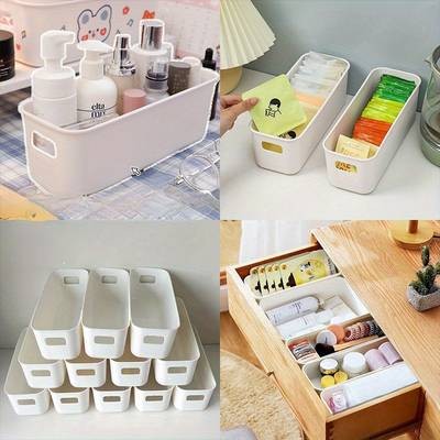 WIEZ Heavy-Duty Plastic Storage Boxes (12pcs)  Stackable, Space-Saving Home & Office Organizers