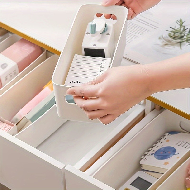 WIEZ Heavy-Duty 12-Piece Plastic Storage Box Set  Stackable Clear-Front Organizers with Handles for Home & Office