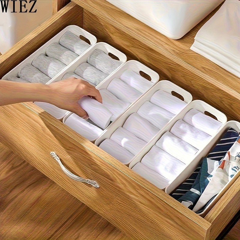 WIEZ Heavy-Duty 12-Piece Plastic Storage Box Set  Stackable Clear-Front Organizers with Handles for Home & Office