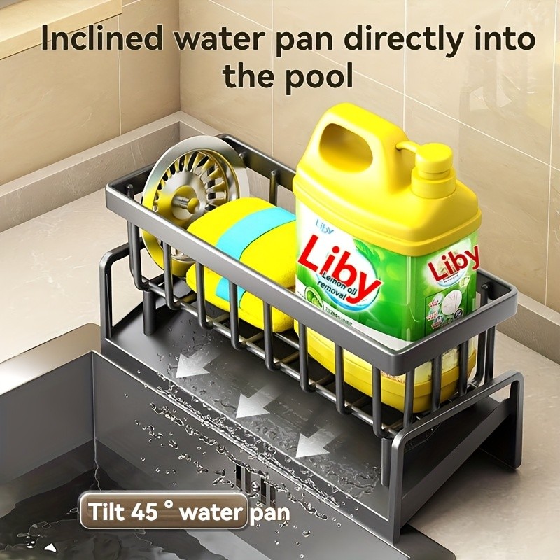 WIEZ Multifunctional Plastic Kitchen Storage Box  Durable Space-Saving Organizer for Sponges, Cloths & Cleaning Supplies