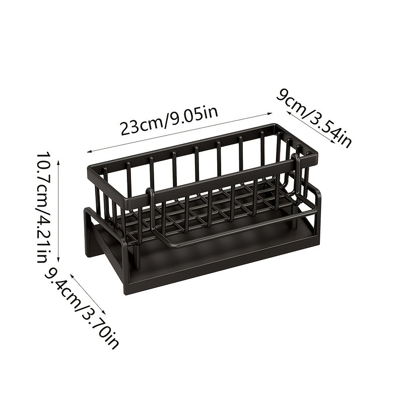 WIEZ Multifunctional Plastic Kitchen Storage Box  Durable Space-Saving Organizer for Sponges, Cloths & Cleaning Supplies