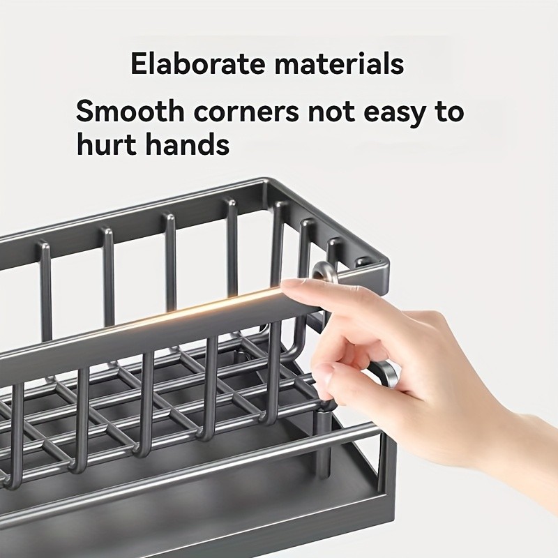 WIEZ Multifunctional Plastic Kitchen Storage Box  Durable Space-Saving Organizer for Sponges, Cloths & Cleaning Supplies