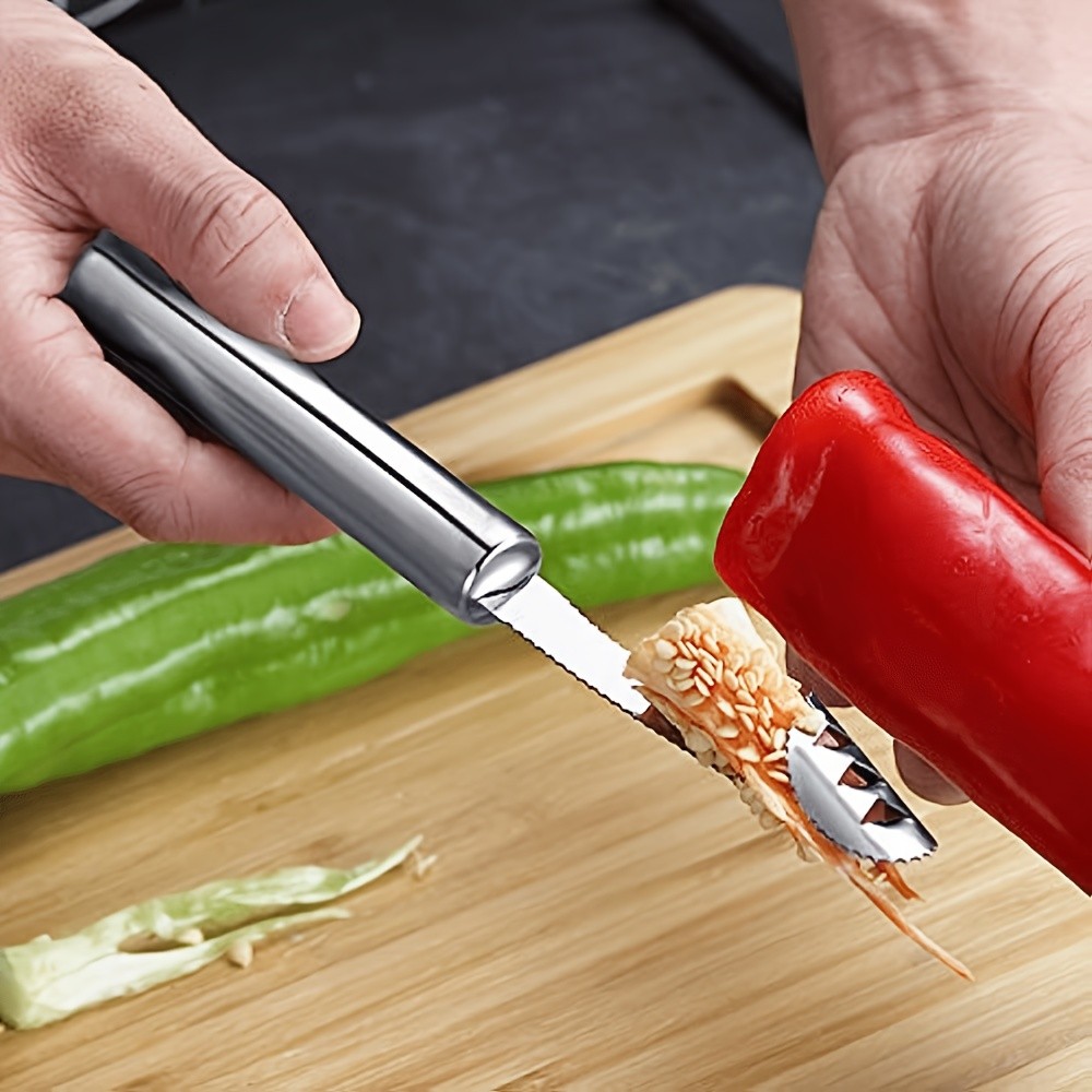 WIEZ 6-Piece Stainless Steel Fruit & Vegetable Corer Set Durable Multi-Tool Kit for Apples, Pears & Peppers