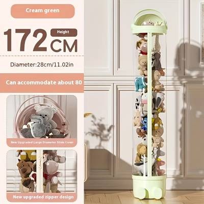 NLDD High Zipper Storage Organizer  Heavy-Duty Transparent Display Box