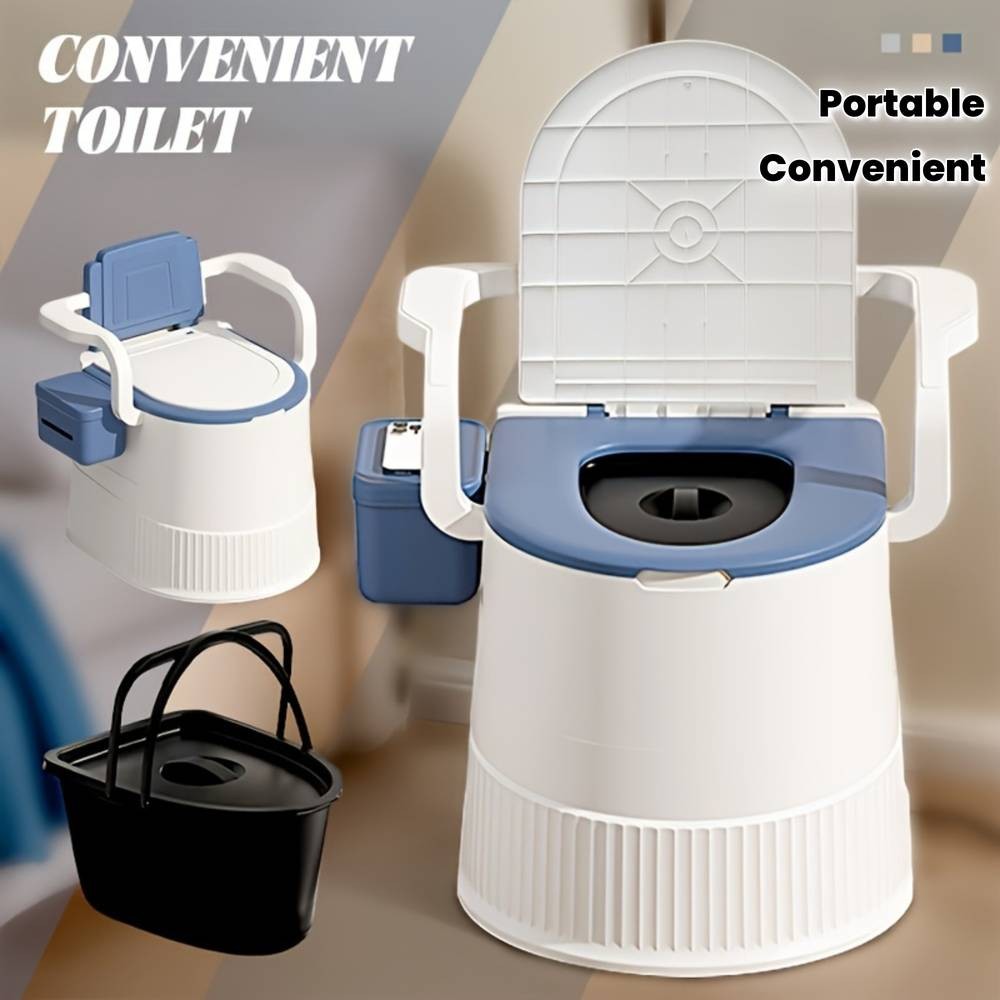 PMMJ Portable Bedside Commode Toilet  Stable, Comfortable & Easy-Clean