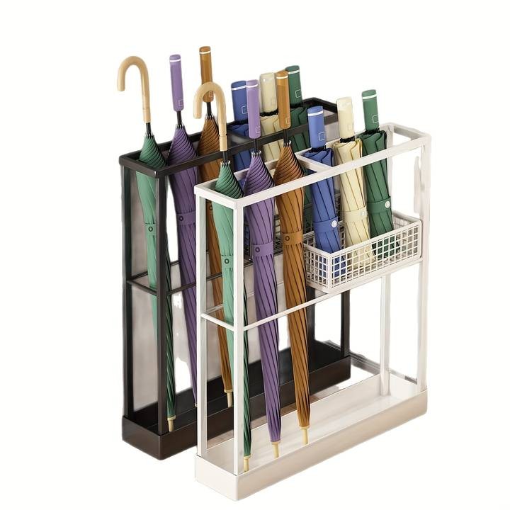 PMMJ Large-Capacity Iron Umbrella Stand  Modern Space-Saving Entryway Organizer
