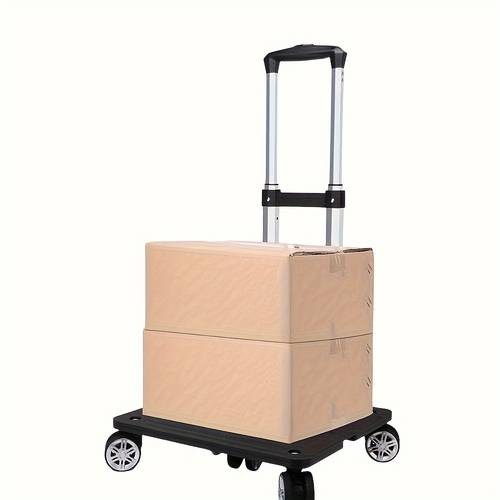 PMMJ Folding Shopping Trolley with Insulated Cooler Bag  Large Capacity, Lightweight & Multi-Functional