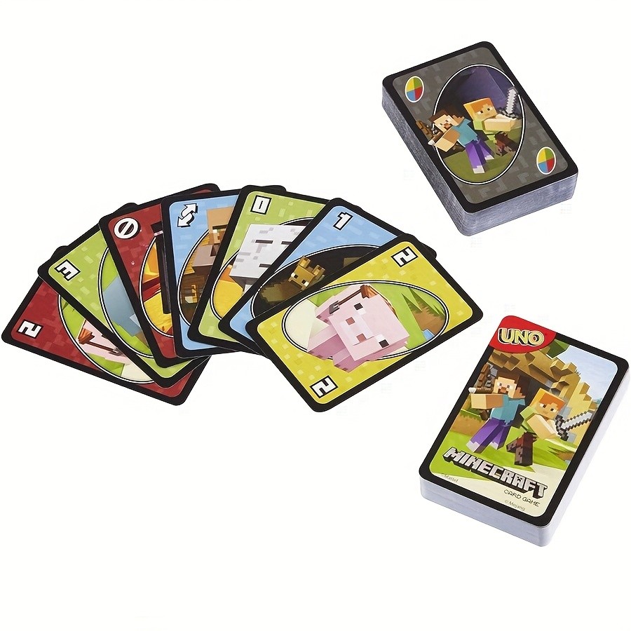 UNO Minecraft Edition  112-Piece Card Set with Creeper & Zombie Artwork