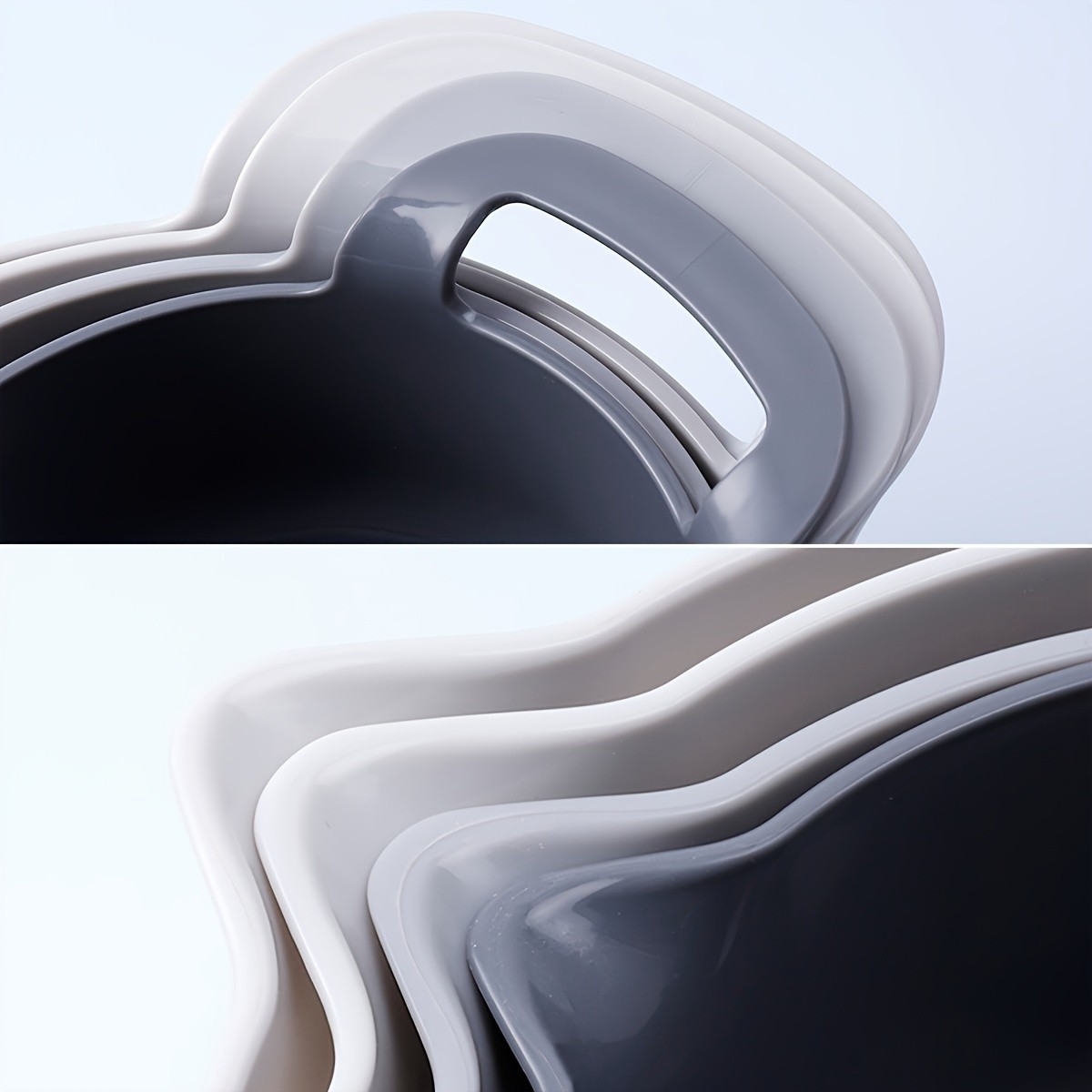 WIEZ 4-Piece Plastic Mixing Bowl Set  Non-Slip Multipurpose Prep Bowls for Salads, BBQ, Fruits & Veggies