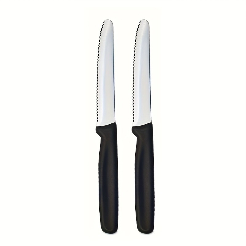 WIEZ 2-Piece Serrated Steak & Multi-Purpose Knife Set Durable Breakfast, Dessert & Vegetable Cutting Tools