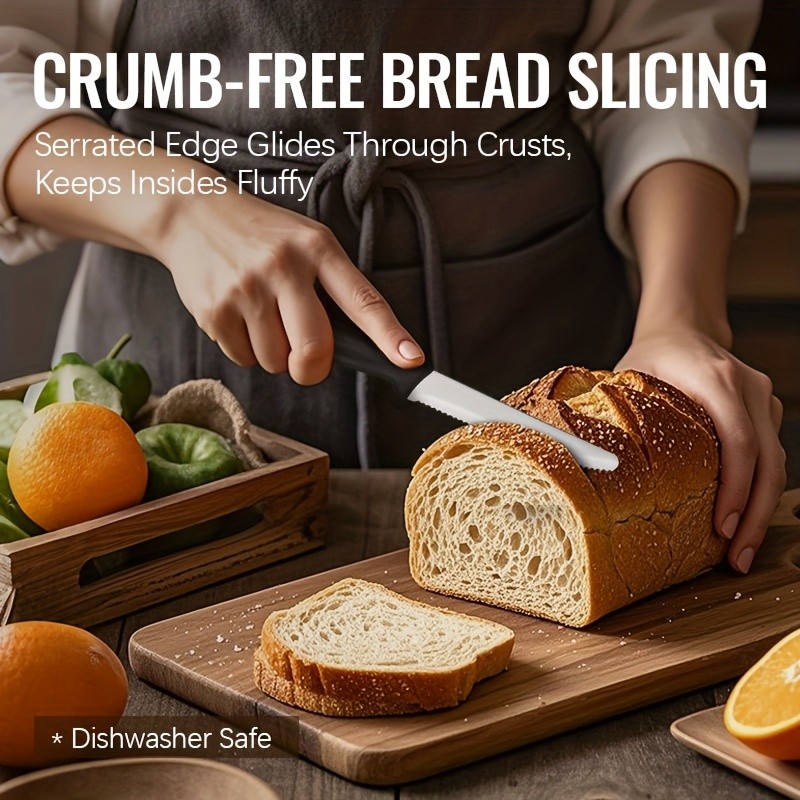 WIEZ 2-Piece Serrated Steak & Multi-Purpose Knife Set Durable Breakfast, Dessert & Vegetable Cutting Tools