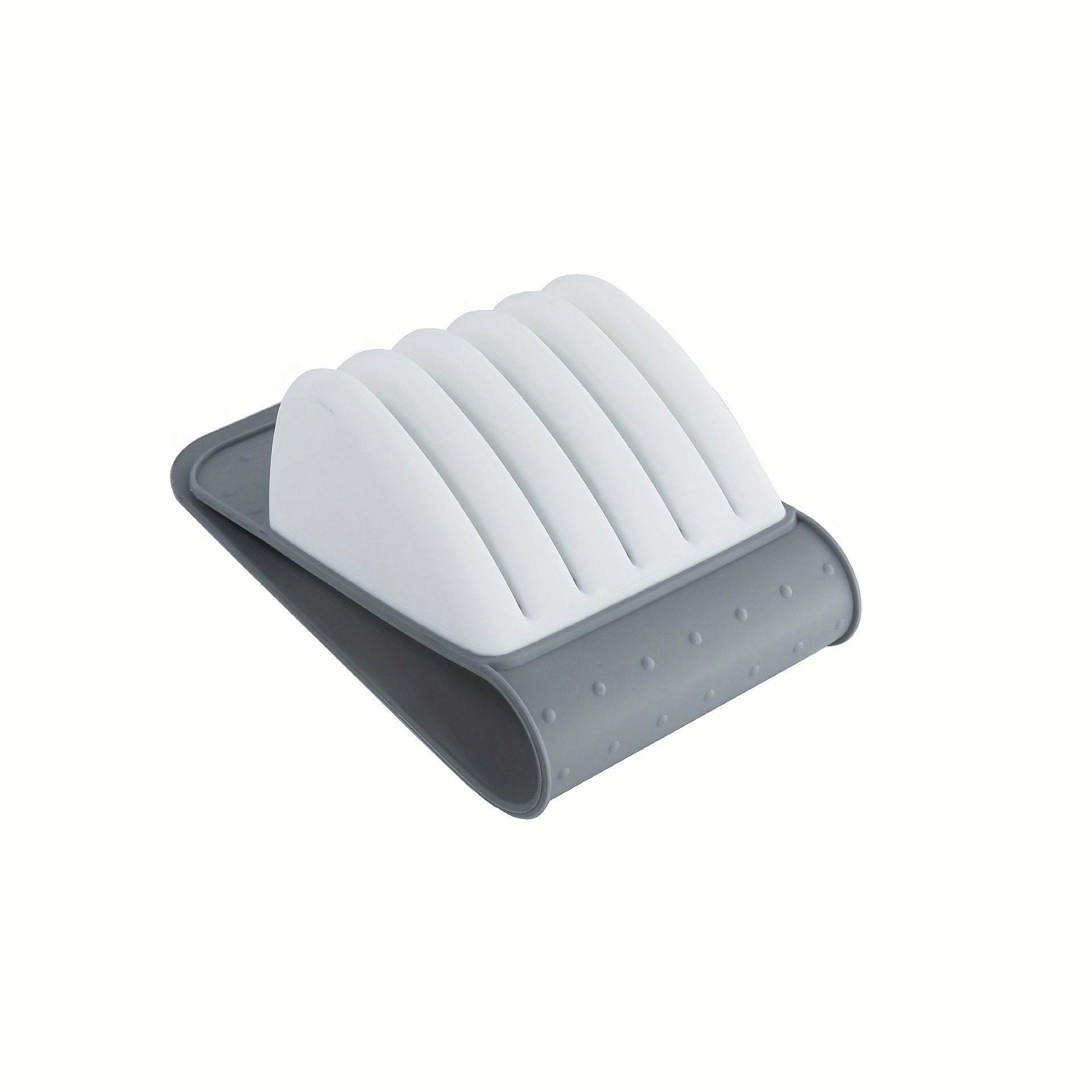 WIEZ 5-Slot Plastic & Silicone Knife Storage Rack  Soft-Edge Non-Slip Drawer Organizer for Space-Saving Kitchen Safety