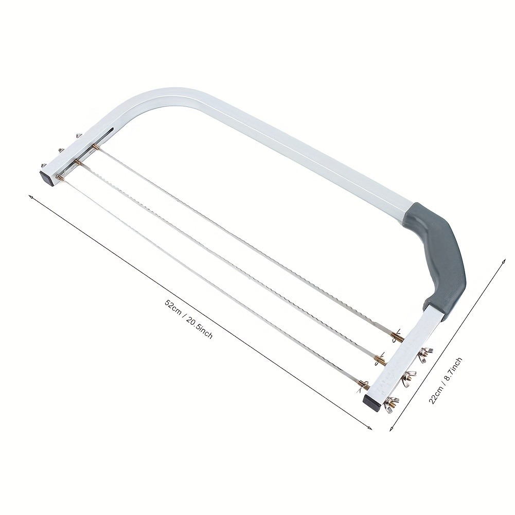 WIEZ Adjustable Stainless Steel Cake Cutter  3-Wire Leveler for Large 20-Inch Cakes and Precision Slicing