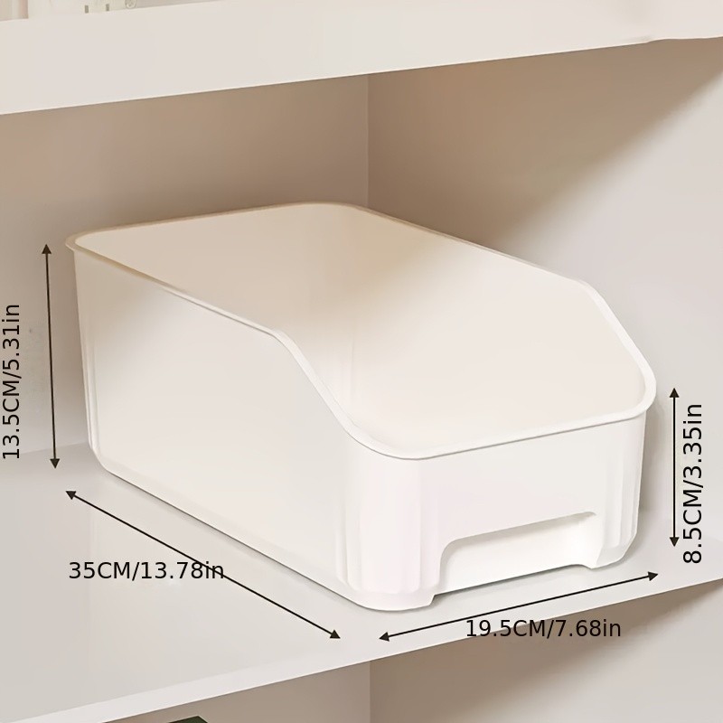 WIEZ 2-Piece Multi-Functional Plastic Storage Box Set  Curved Organiser Baskets for Cleaning Products & Household Essentials