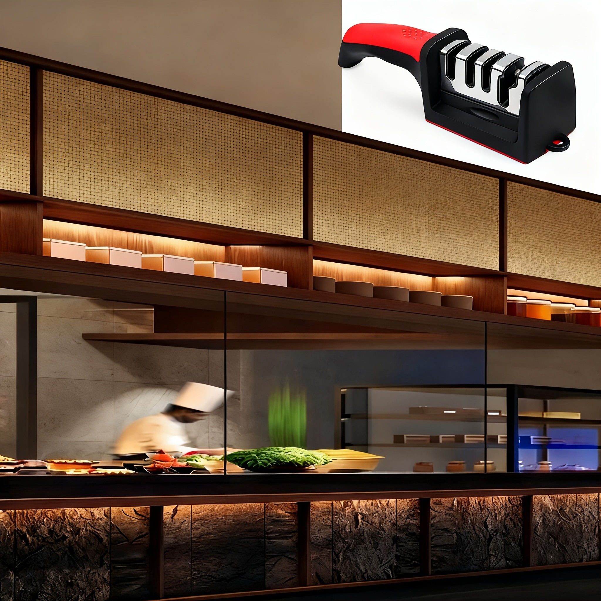 LDQ 4-Stage Professional Knife Sharpener  Tungsten, Diamond & Ceramic System for Fast, Long-Lasting Precision