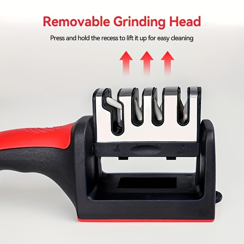 LDQ 4-Stage Professional Knife Sharpener Tungsten, Diamond & Ceramic System for Fast, Long-Lasting Precision