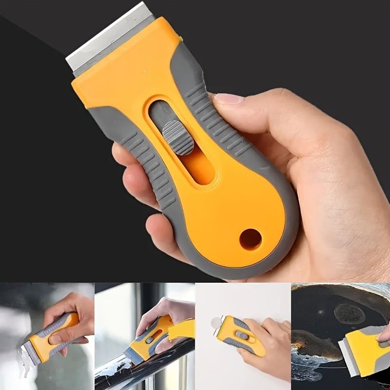 LDQ Ceramic Hob & Glass Scraper  Heavy-Duty Cleaner with 5 Stainless Steel Blades for Induction & Ceramic Cooktops