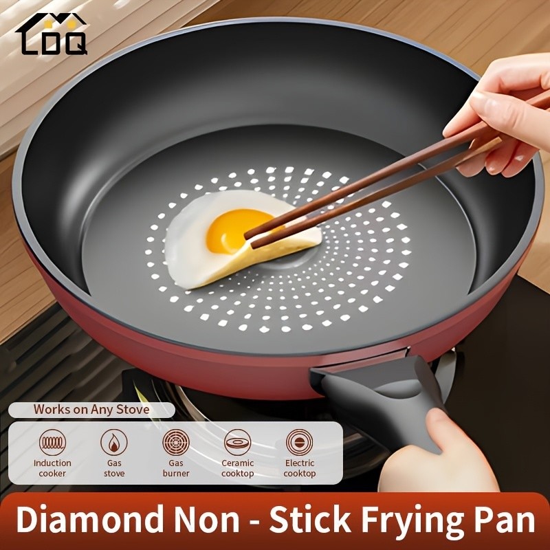LDQ Cast Iron Nonstick Skillet  Lightweight Smokeless Fry Pan for Steak, Pancakes & Everyday Breakfast Cooking