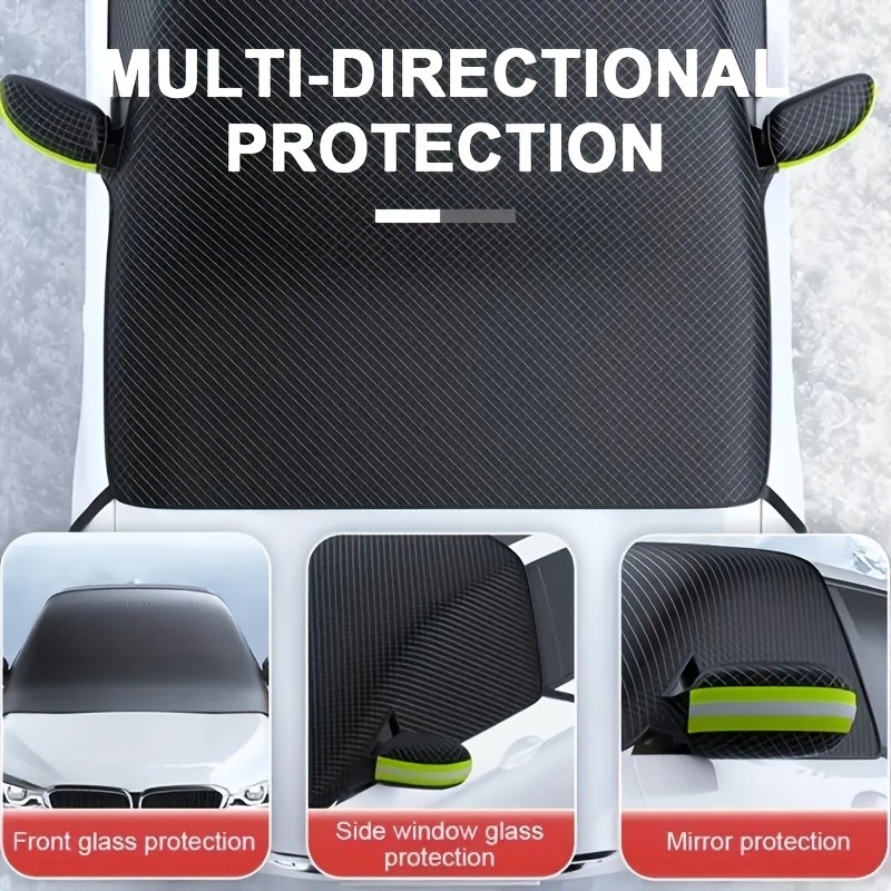LDQ Magnetic Anti-Frost & Snow Cover  Reflective, Scratch-Resistant Winter Windshield Protector for SUVs, MPVs & Mid-Sized Cars