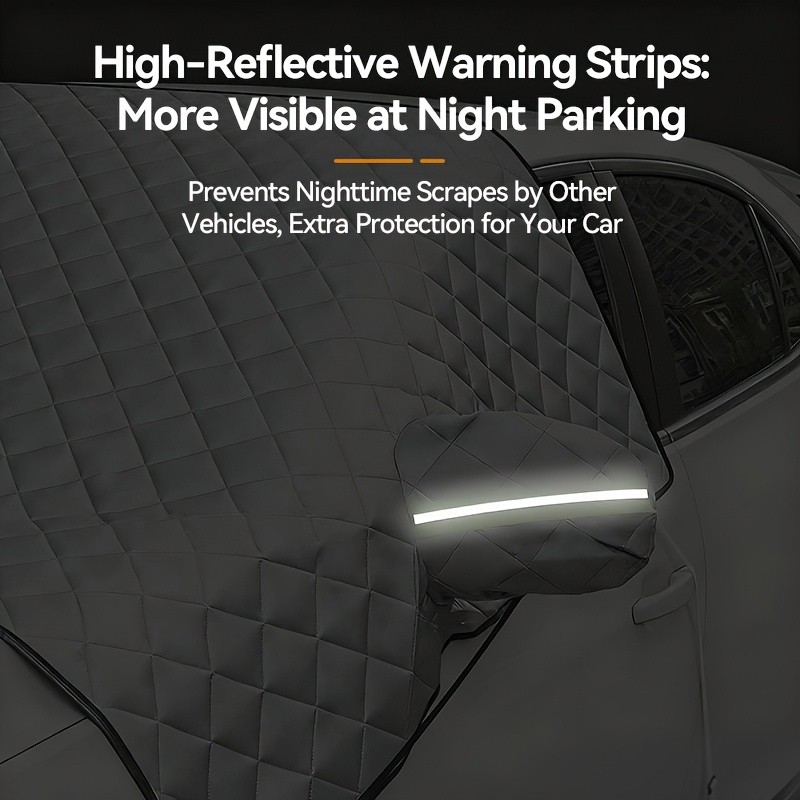LDQ Magnetic Anti-Frost & Snow Cover  Reflective, Scratch-Resistant Winter Windshield Protector for SUVs, MPVs & Mid-Sized Cars