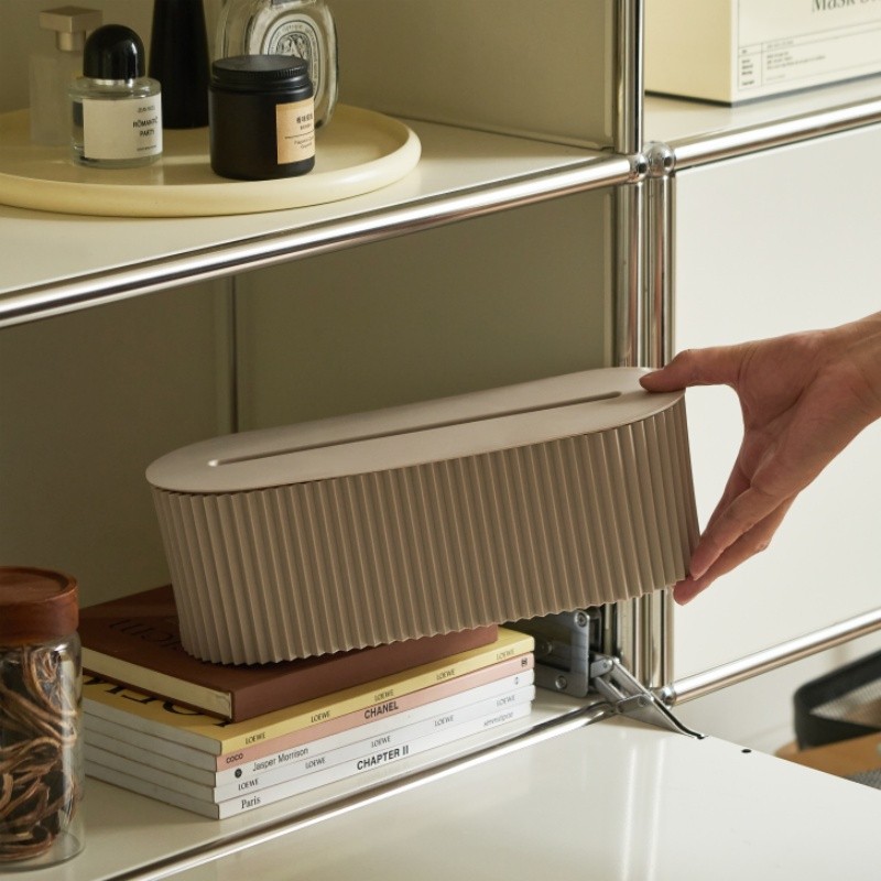 LDQ Cord Organizer Box with Lid  Scratch-Resistant Cable Management System for Desks, TV Units & Home Offices