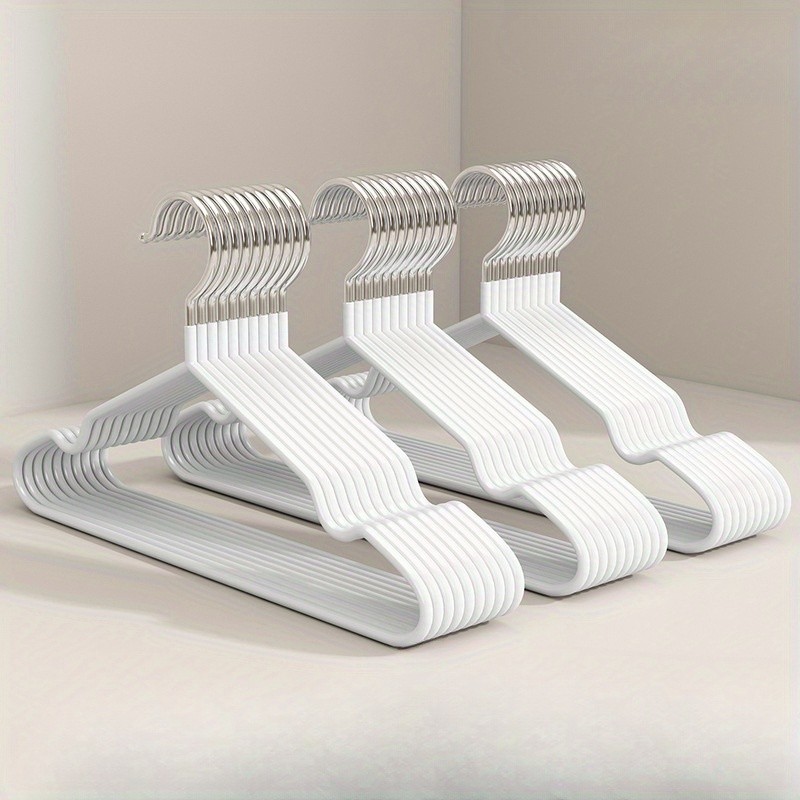 LDQ Heavy-Duty Non-Slip Metal Clothes Hangers  10-Piece Traceless Space-Saving Set for Closets, Bedrooms & Home Storage