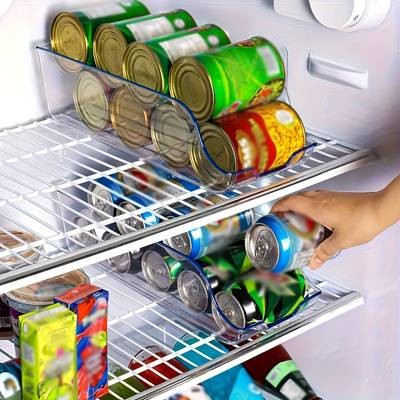 Awaoko 3pcs Pull-Top Acrylic Can Storage Boxes  Transparent Fridge Organizer Bins