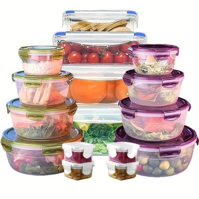 Awaoko 12pcs Airtight Rectangle Storage Container Set (6 Lids + 6 Containers)  Microwaveable & Fridge-Safe