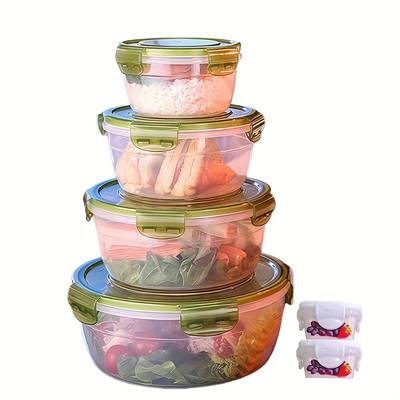 Awaoko 12pcs Airtight Rectangle Storage Container Set (6 Lids + 6 Containers)  Microwaveable & Fridge-Safe