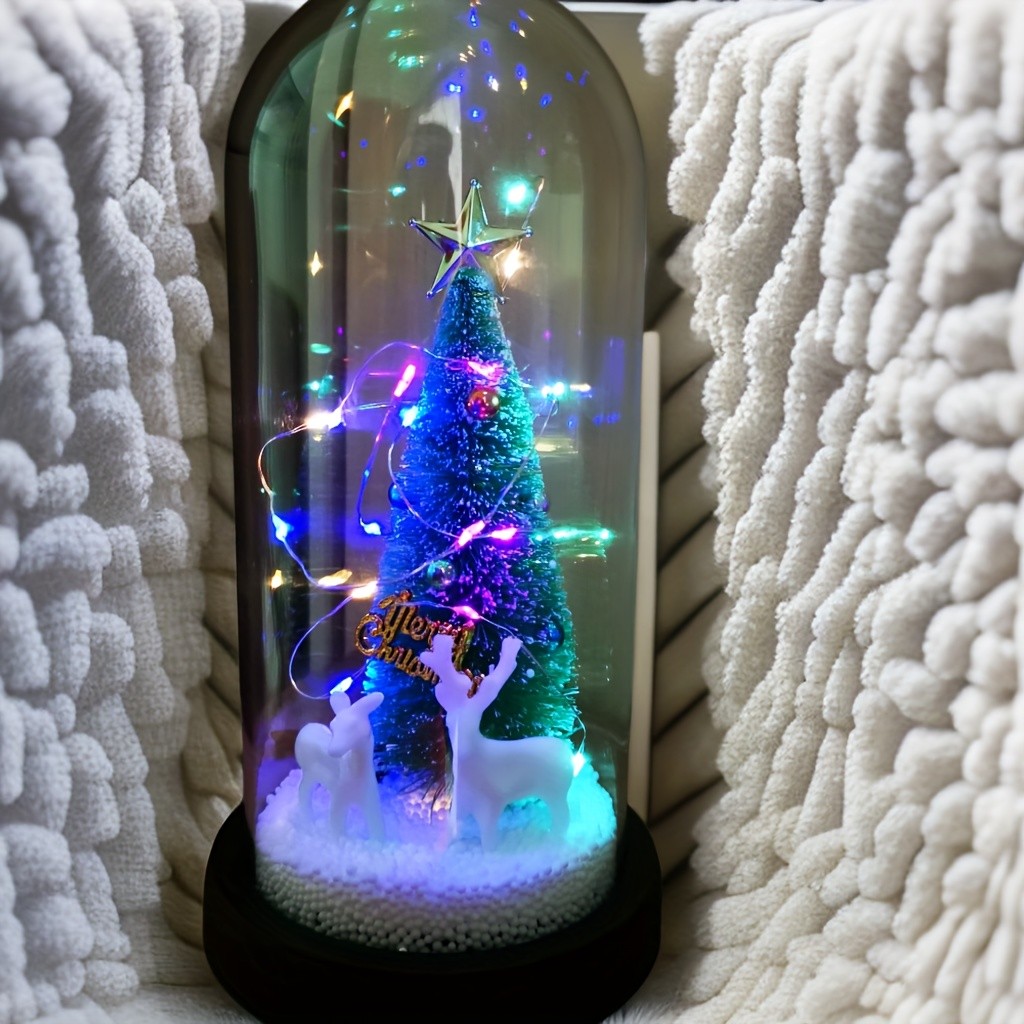 Eternal Glow Christmas Tree with Santa & Reindeer