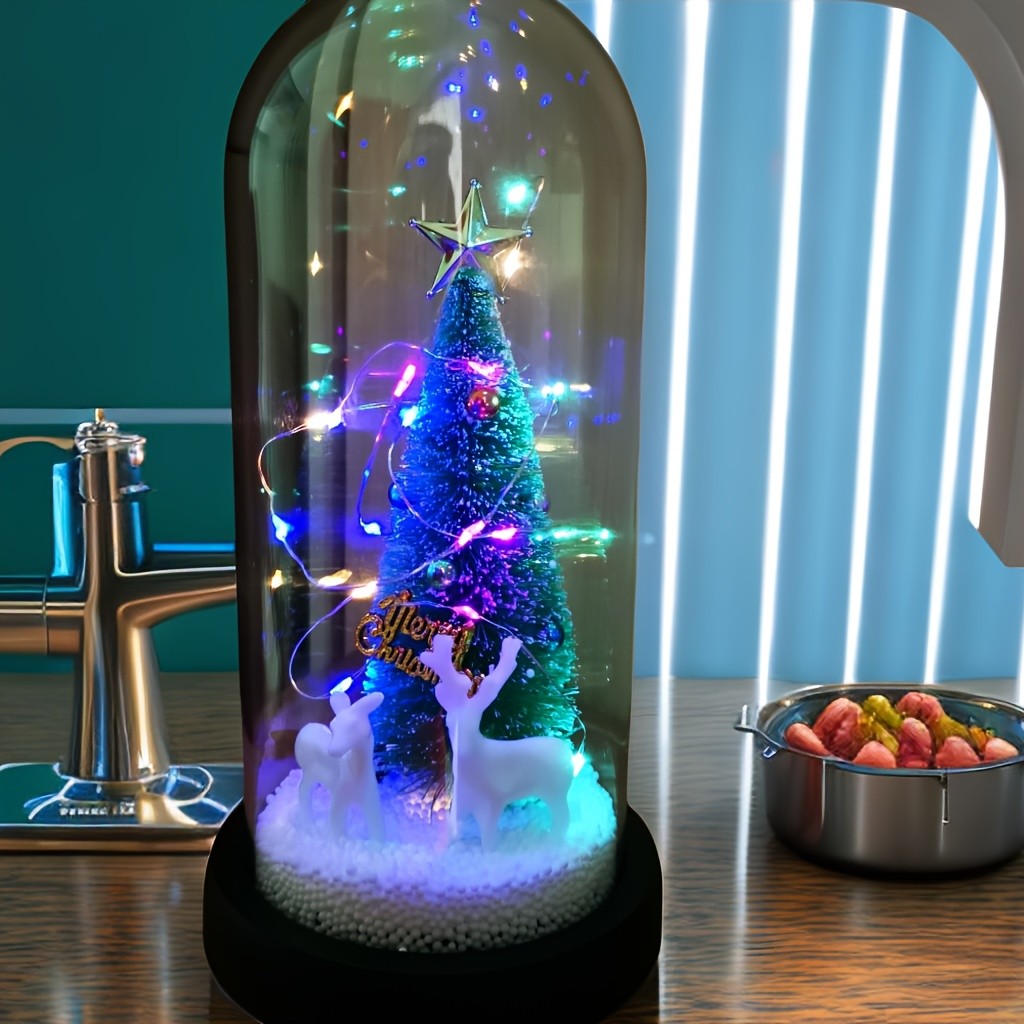 Eternal Glow Christmas Tree with Santa & Reindeer