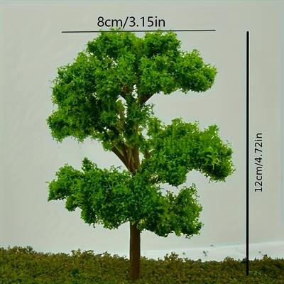 YIMUWN 10-Piece Miniature Model Tree Set  4.72" Vintage Tabletop Scenery Trees