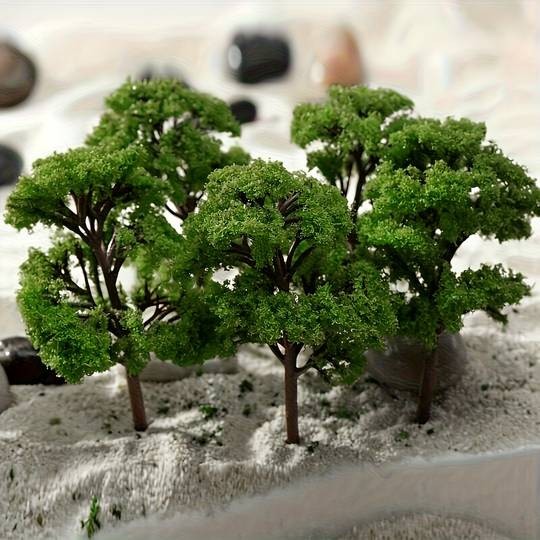 YIMUWN 10-Piece Miniature Model Tree Set  4.72" Vintage Tabletop Scenery Trees