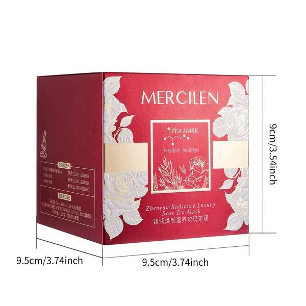 MERCILEN Rose Tea Facial Mask  Moisturising, Firming & Gentle Skincare Treatment