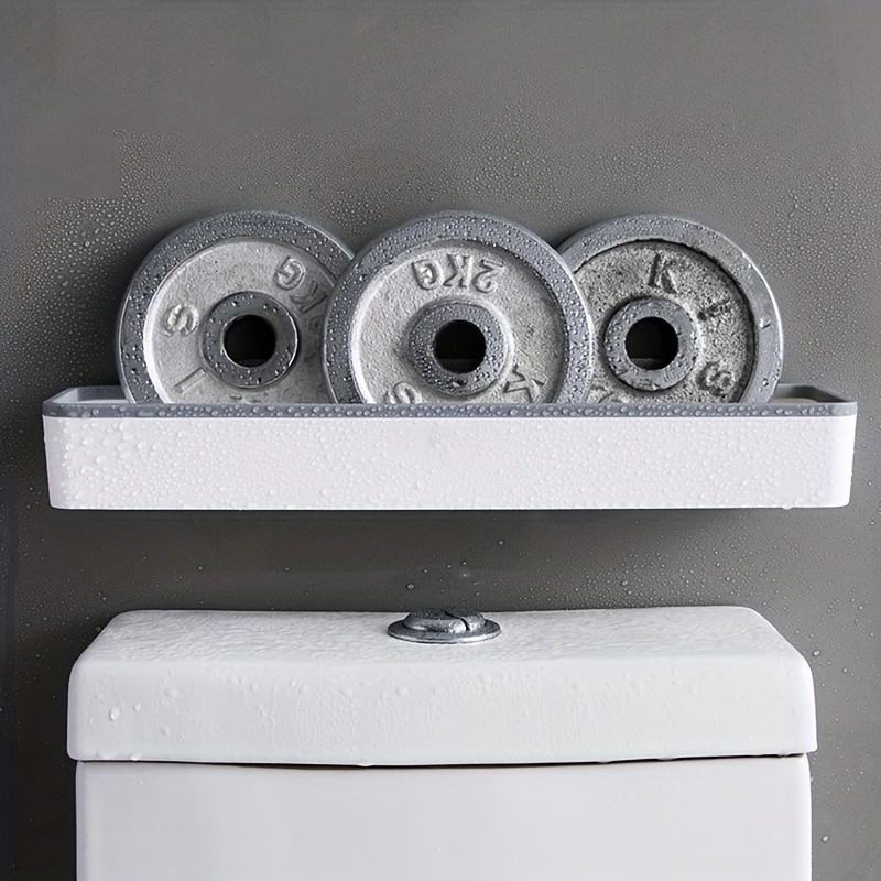LDQ No-Drill Toilet Caddy & Dispenser  Wall-Mounted Storage Tray for Effortless NZ Bathroom Organisation