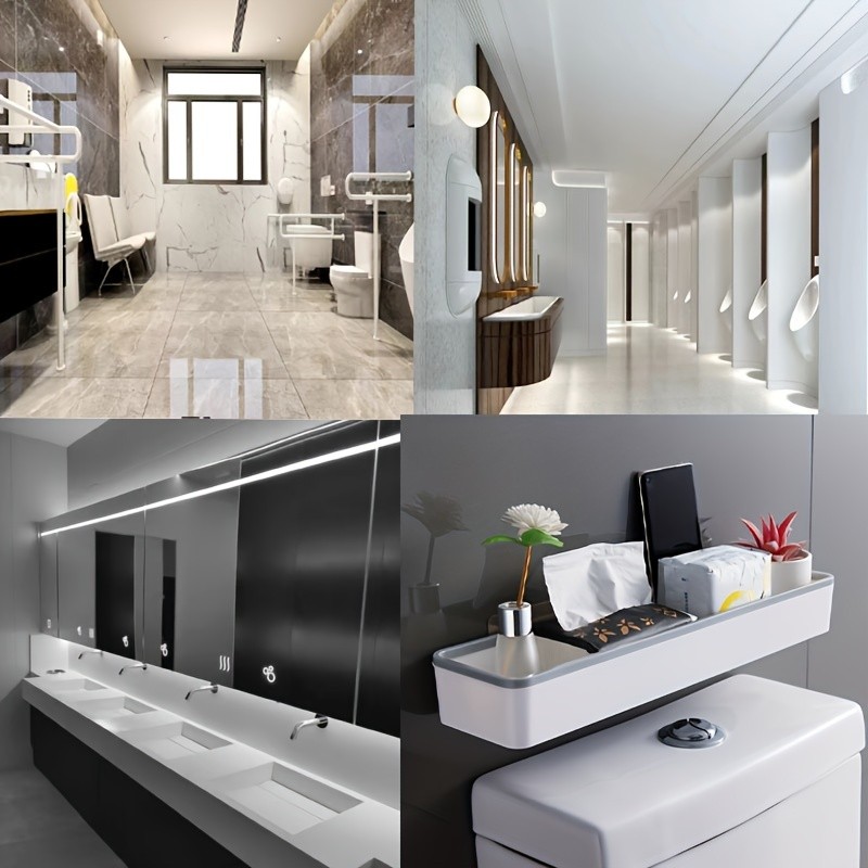 LDQ No-Drill Toilet Caddy & Dispenser  Wall-Mounted Storage Tray for Effortless NZ Bathroom Organisation