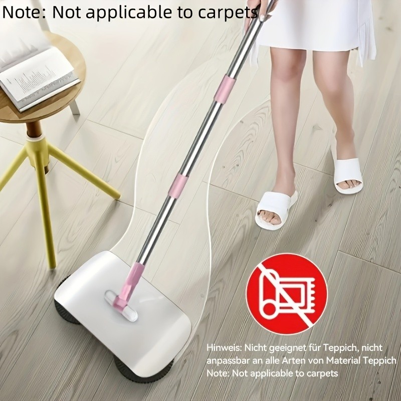 LDQ 2-in-1 Handheld Sweeper & Mop Combo  Automatic Push Broom with Dustpan for Effortless NZ Floor Cleaning