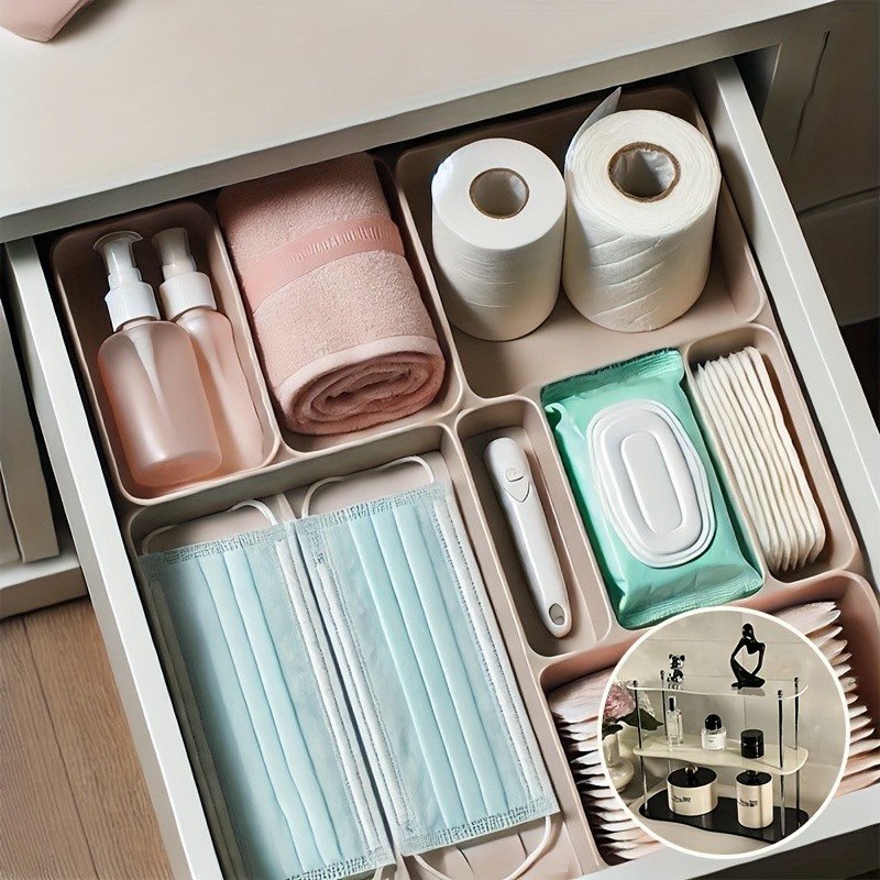 LDQ Two-Tier Acrylic Desktop Shelf Detachable Space-Saving Organiser for NZ Beauty & Workspaces