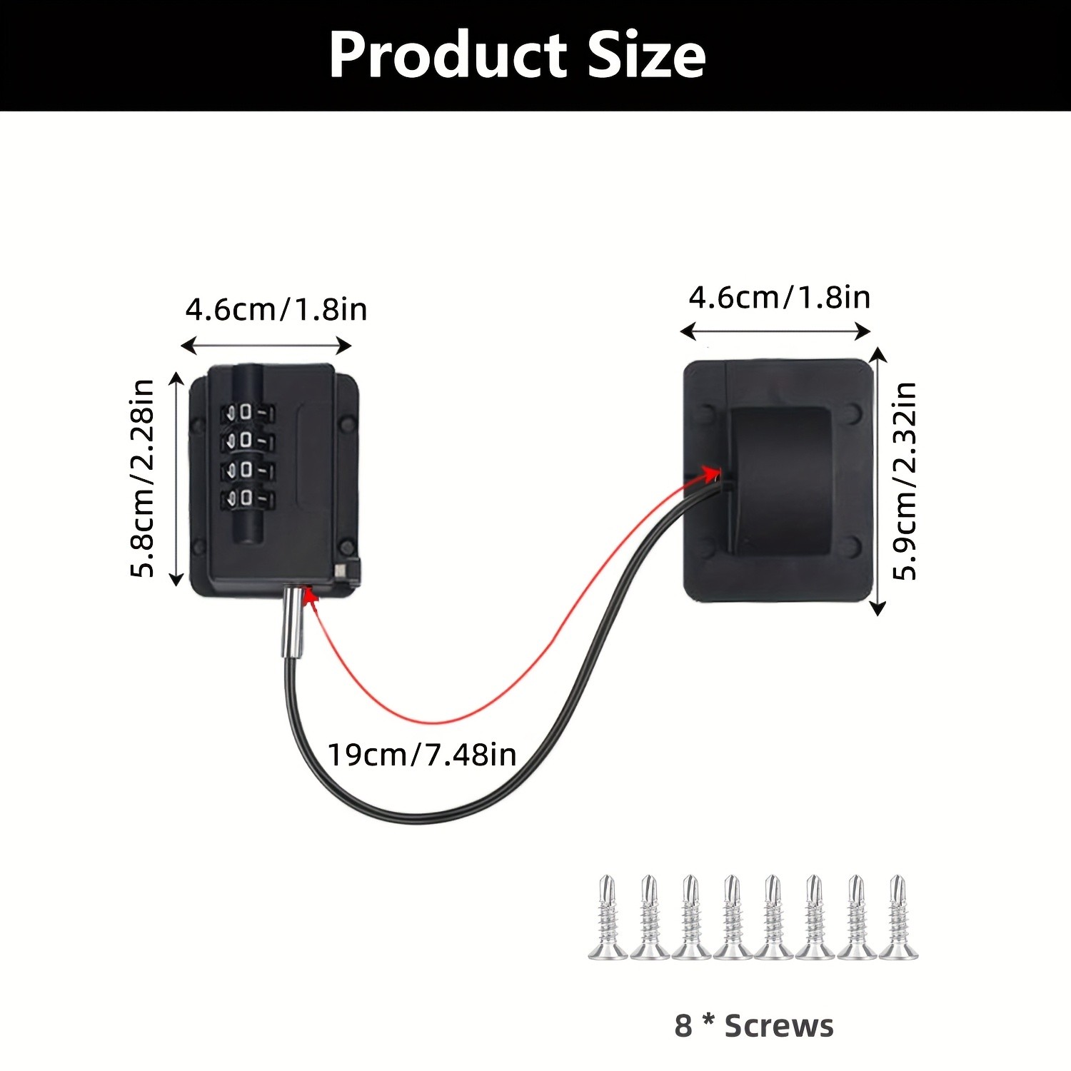 MCMLS Easy-Install Password Door Lock Set  No-Drill Multi-Surface Security Solution for NZ Homes & Appliances