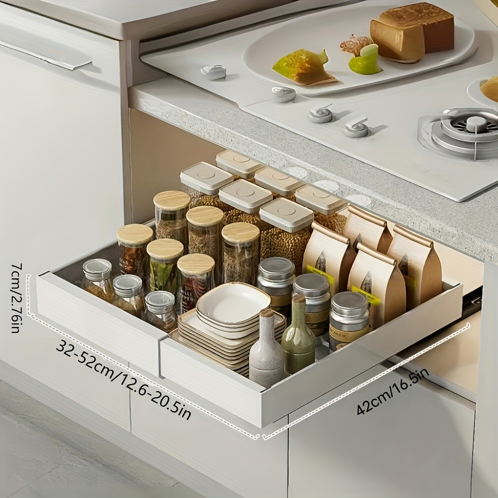 MCMLS Expandable Pull-Out Cabinet Rack  Heavy-Duty Adjustable Under-Sink Organizer for NZ Kitchens & Pantries