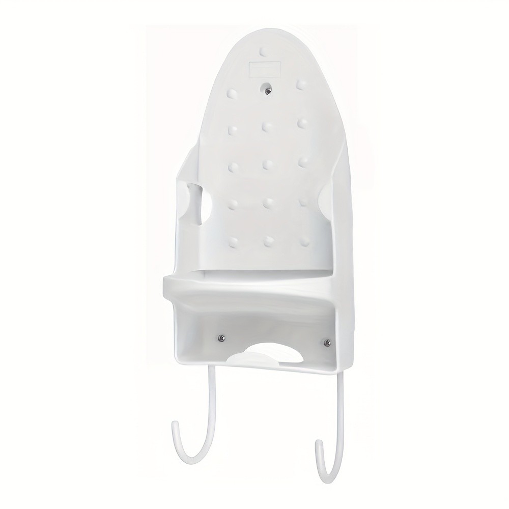 MCMLS Heavy-Duty Ironing Board Holder  Wall-Mounted Space-Saving Rack with Dual Hooks for NZ Homes & Apartments