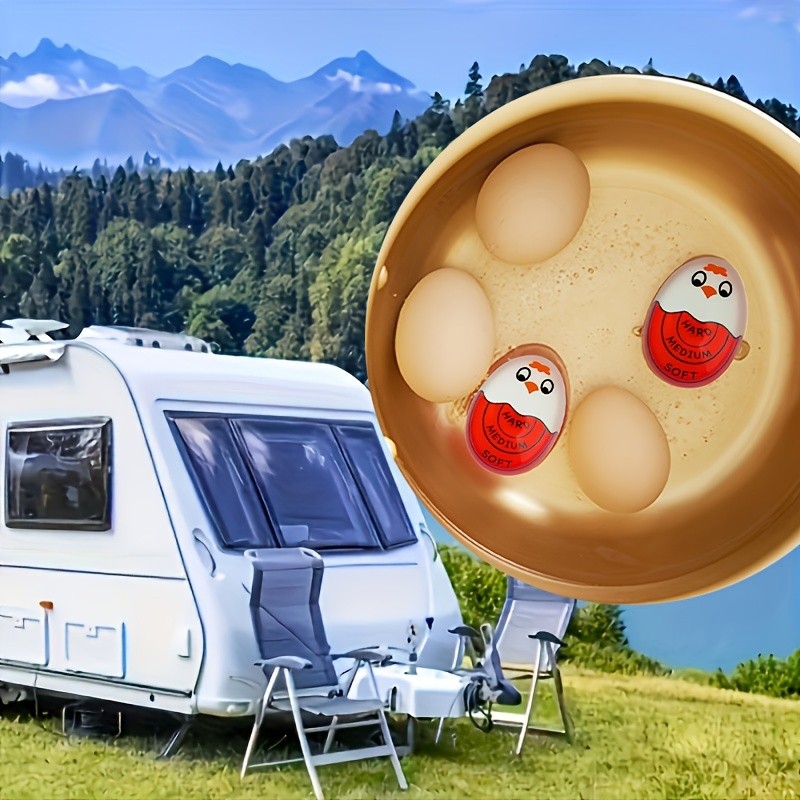 YUHUPHYLLIC Changing Egg Timer & Boiled Egg Holder  Easy-to-Read Timer for Perfect NZ Soft & Hard Boiled Eggs