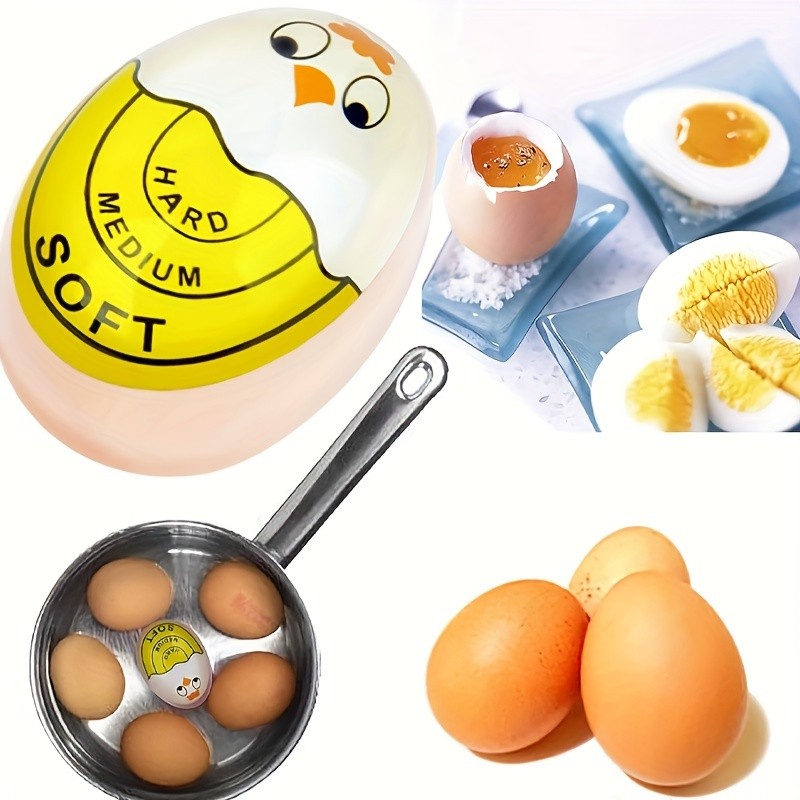 YUHUPHYLLIC Changing Egg Timer & Boiled Egg Holder  Easy-to-Read Timer for Perfect NZ Soft & Hard Boiled Eggs