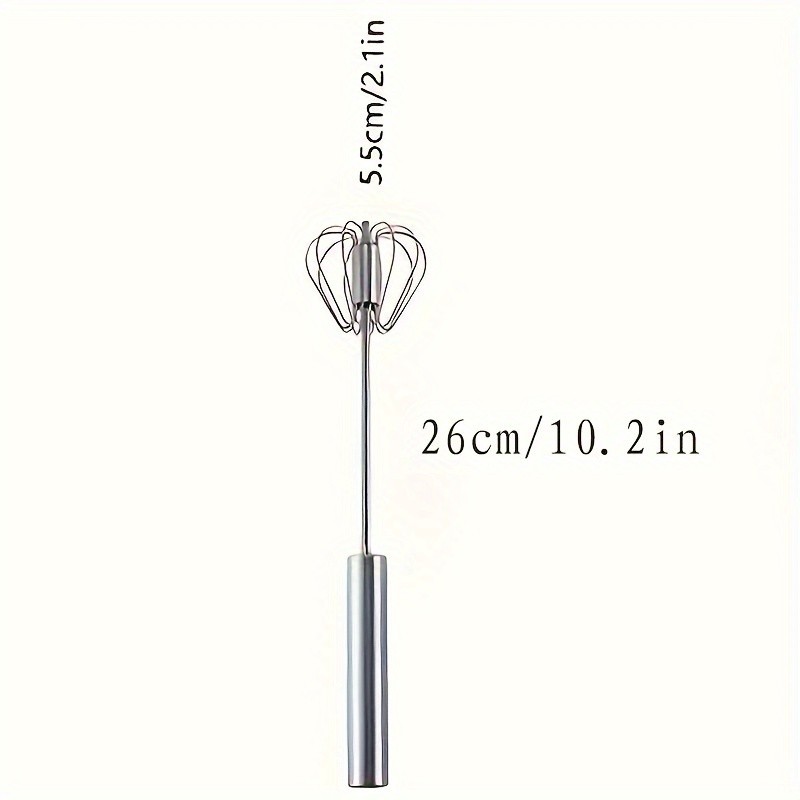 YUHUPHYLLIC Stainless Steel Semi-Automatic Hand Whisk  3-Loop Manual Whisk for Efficient Mixing & Milk Foam in NZ Kitchens