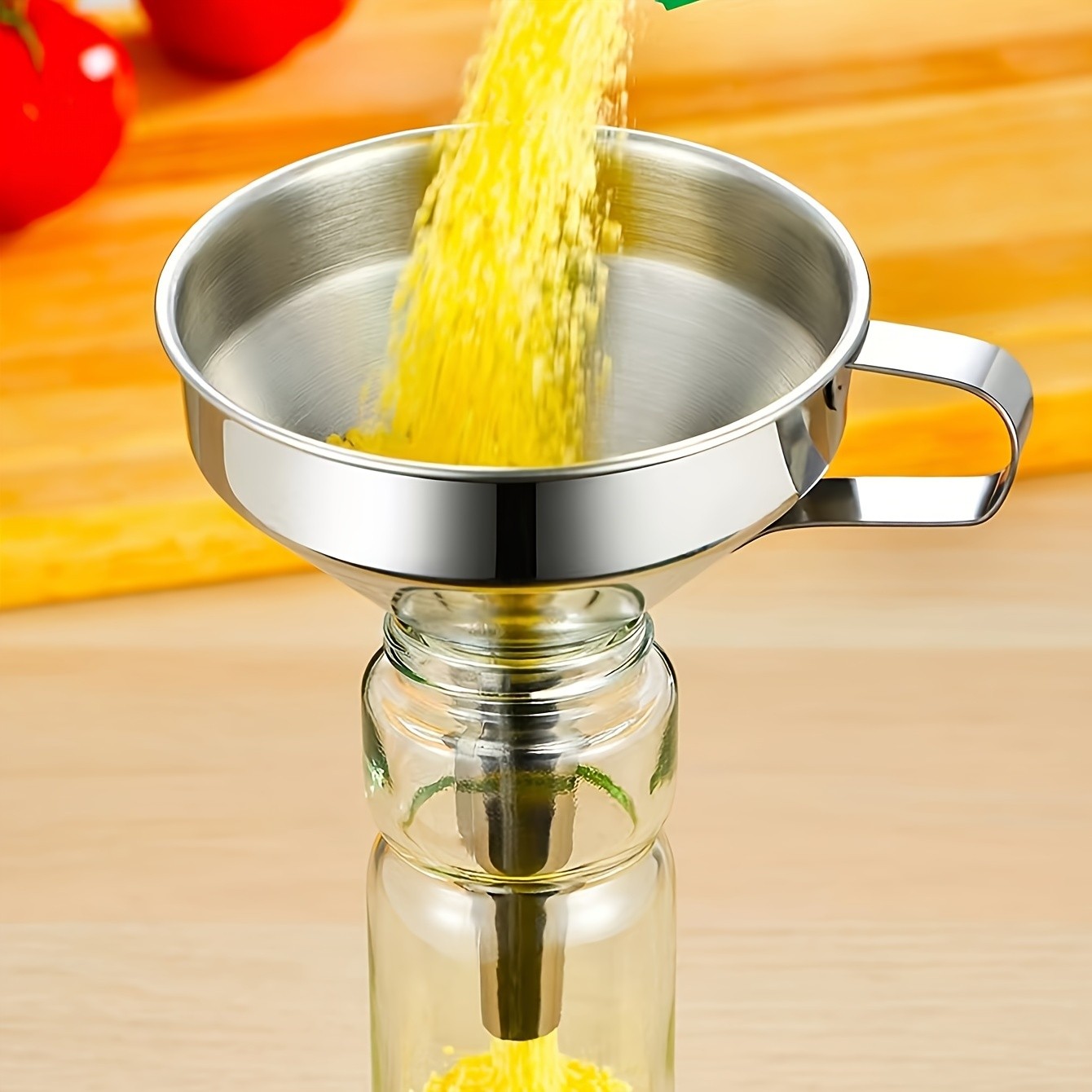 YUHUPHYLLIC 304 Stainless Steel Funnel with Wide Mouth Oil Strainer and Ladle for NZ Kitchens