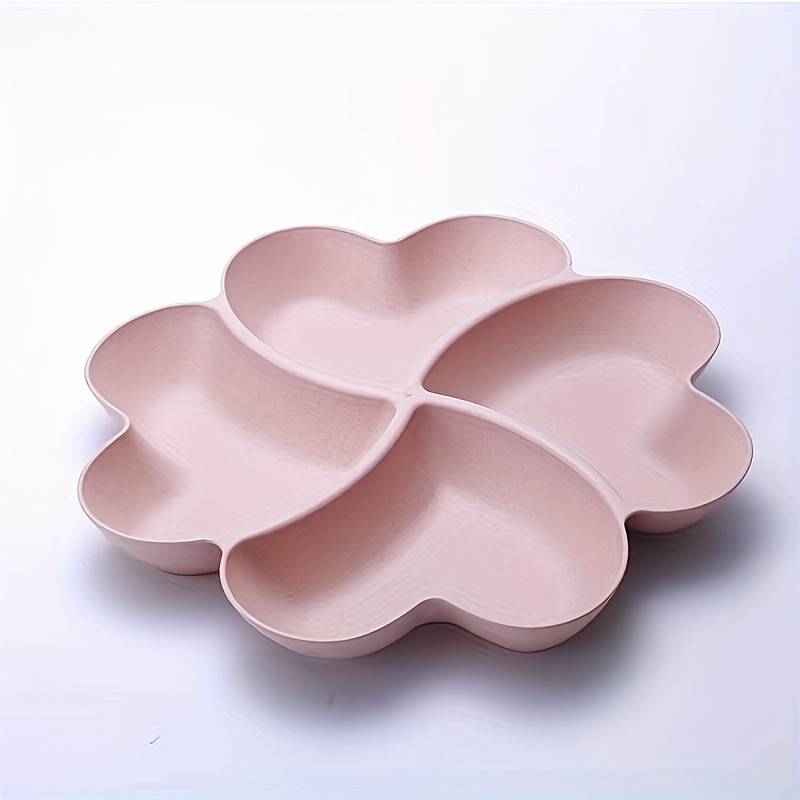 YUHUPHYLLIC Heart-Shaped Divided Fruit Tray  Reusable Snack & Dessert Platter for NZ Parties & Home Use